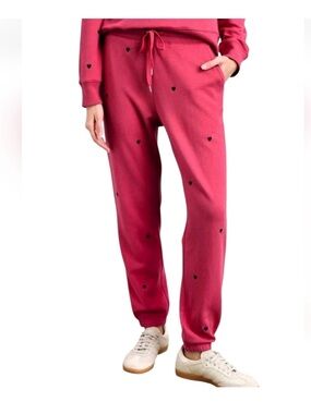 Rails Raspberry Pink Heart-Print Jogger Pants